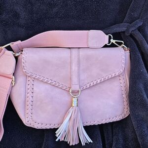 Pink Tassel Crossbody Bag